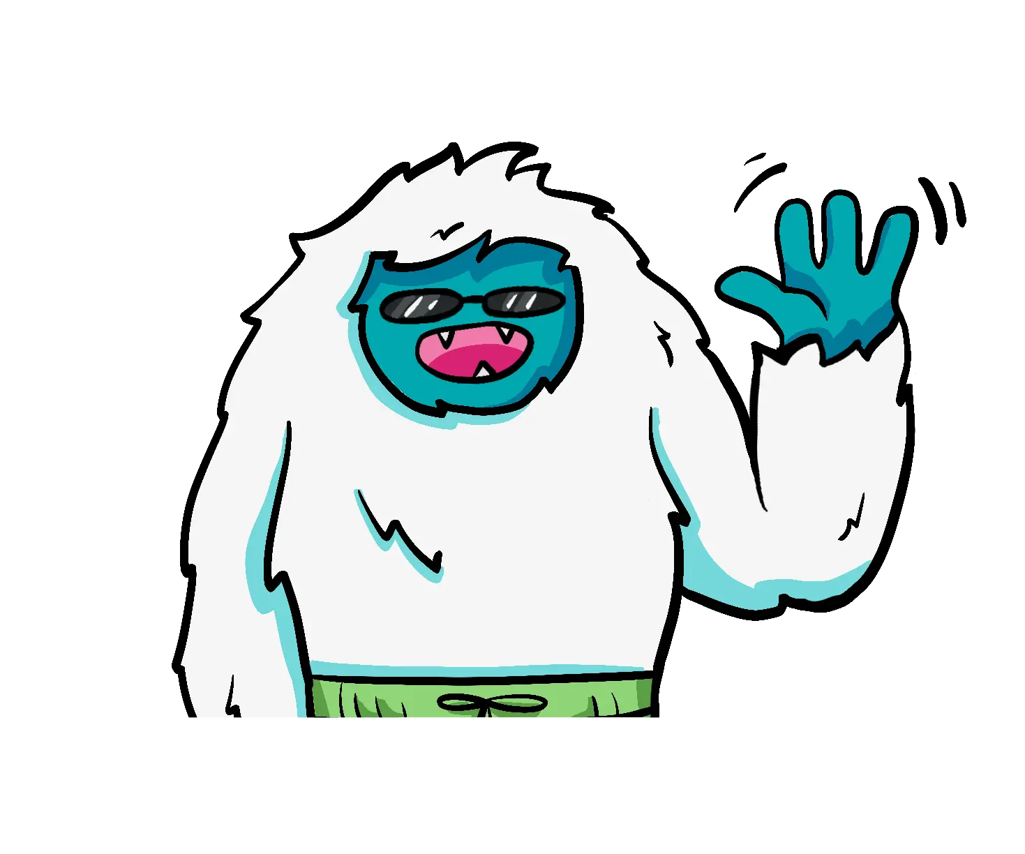 A yeti standing